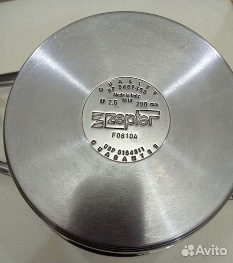 Zepter кастрюля 2,5л20см.Для всех типов плит
