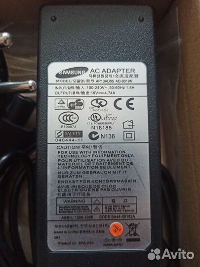 Блок питания для ноутбука samsung