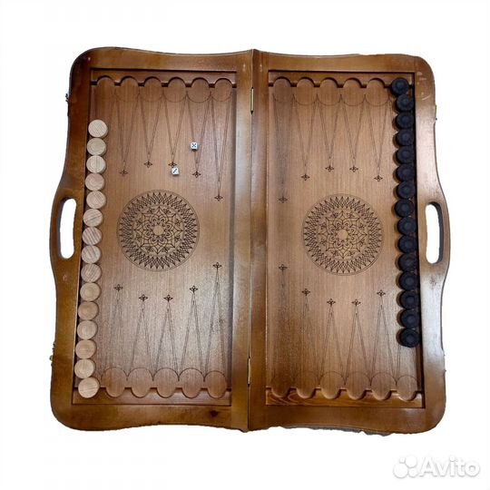 Нарды из эко-кожи дипломат с ручкой (40х20 см) Нар