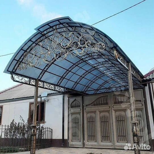 Кованные навесы ворота перила