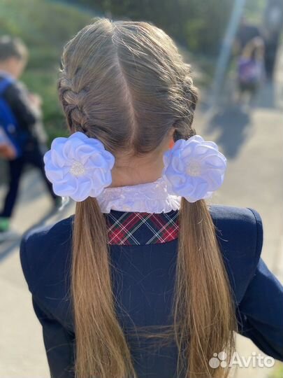 Бантики белые для школы