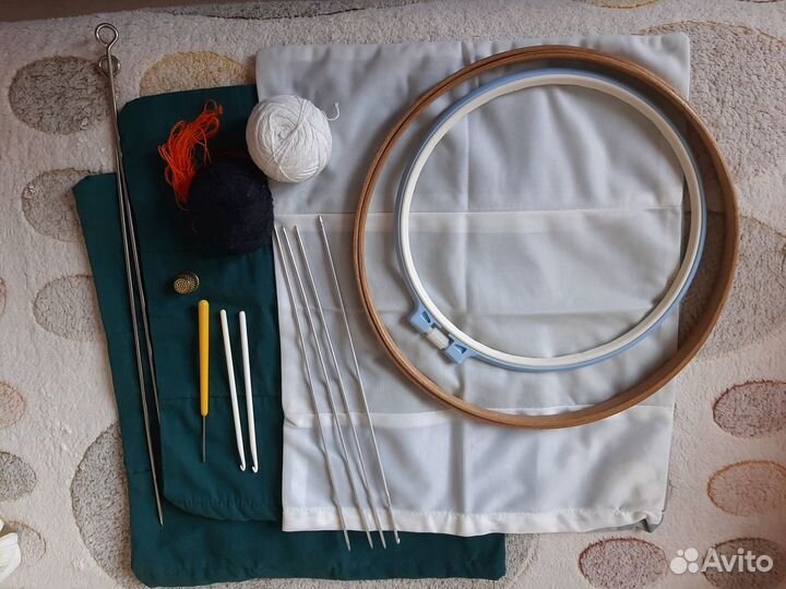 Спицы для вязания, пяльца