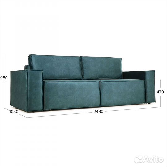 Диван кровать прямой Beneli лофт раскладной, с ящи