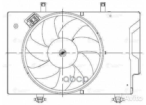 Э/вентилятор охл. с кожухом для а/м Ford EcoSpo