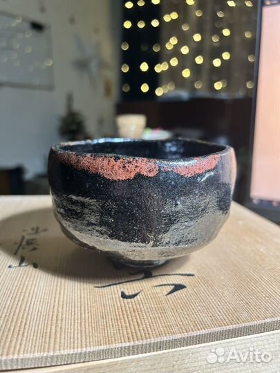 Чаша тяван из Японии, винтаж. Керамика раку