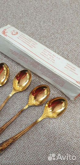 Чайные ложки позолоченные