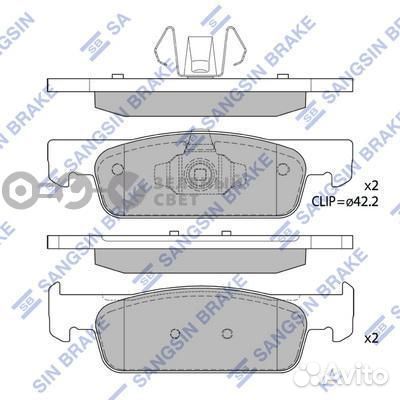 Sangsin brake SP1787 Колодки тормозные передние re