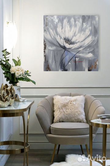 Современная картина цветок 50\50см