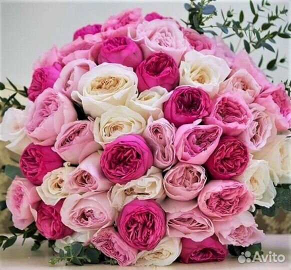 45 роз пионовидных с доставкой №221