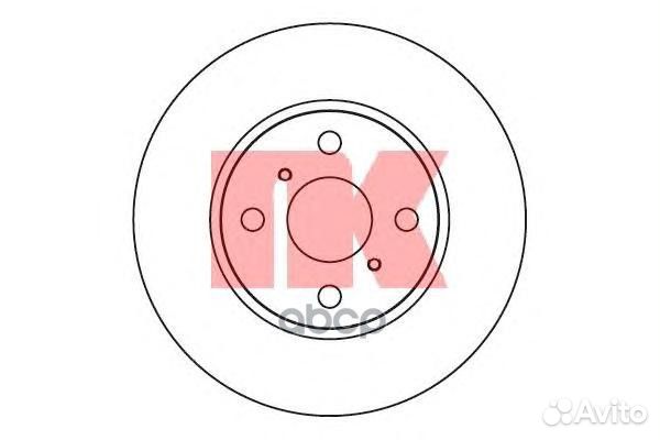 Диск тормозной toyota yaris 06- без абс (пр-во