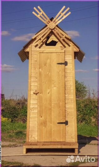 Дачный туалет с кошкой тно 075