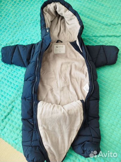 Зимний комбинезон для новорожденных 62