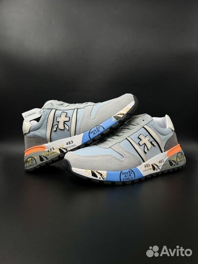 Кроссовки Premiata Lander Light Grey / Orange