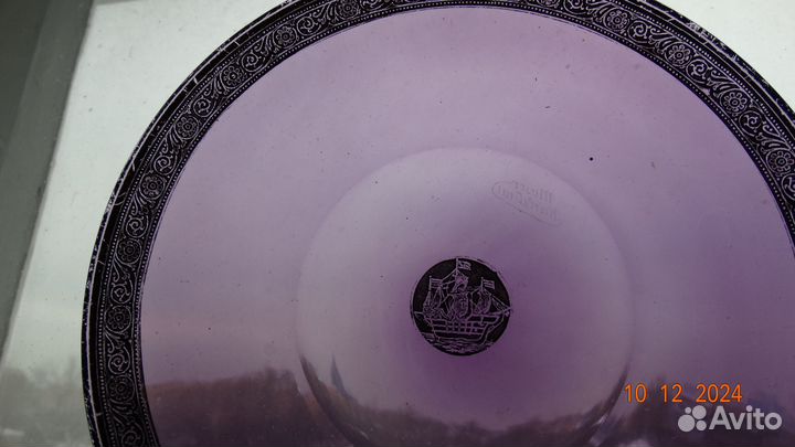 Антикварное блюдо Moser