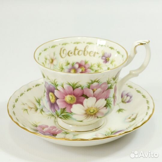Royal Albert Англия Чай пара цветок месяц Октяб