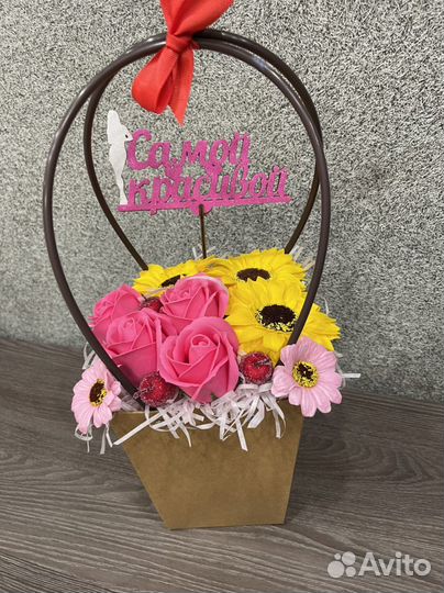 Букет из мыльных цветов ко дню мамы