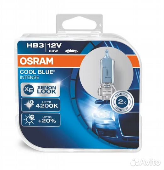 Лампы HB3 osram cool blue intense