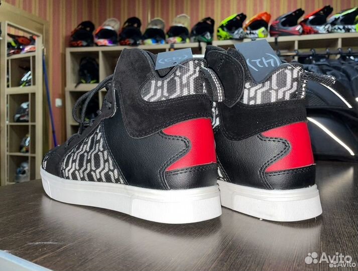 Мото кеды для езды на мотоцикл светоотражающие