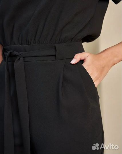 Комбинезон брючный с коротким рукавом