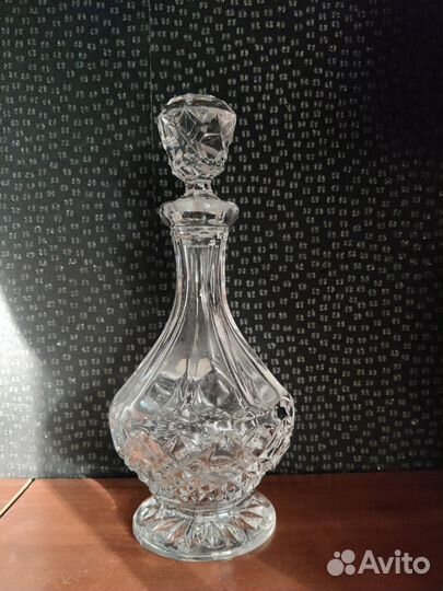Хрустальный графин с рюмками Богемия Чехословакия