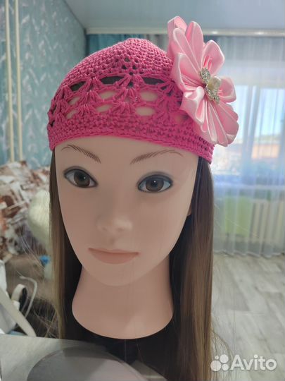 Летние вязаные шапочки