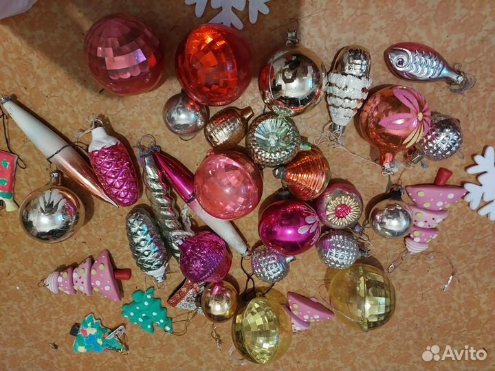 Елочные игрушки стекло.ссср