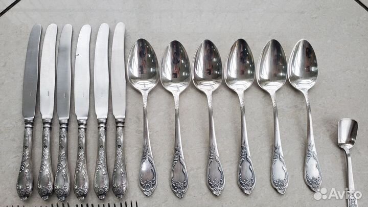 Столовые приборы 31 шт мельхиор СССР набор новый