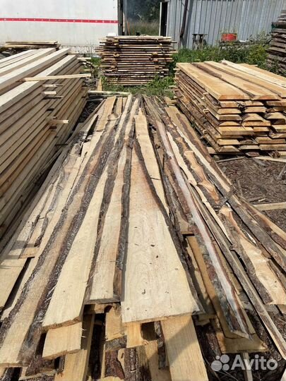 Доска необрезная сосна береза слеб