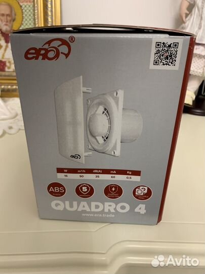 Вентилятор вытяжной ERA Quadro 4