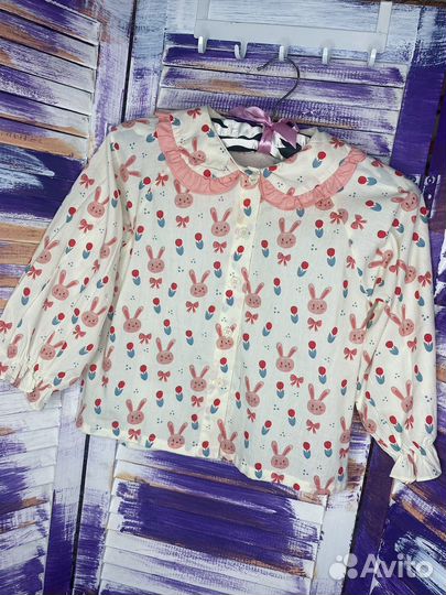 Рубашка с зайчиками