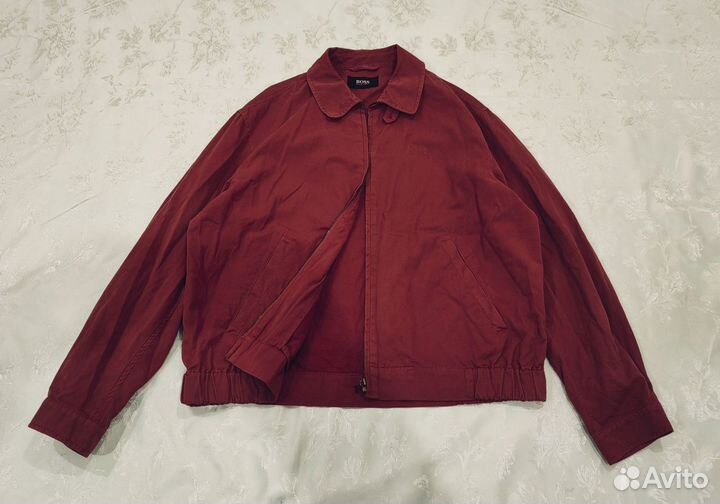 Хлопковая саржевая куртка Hugo Boss Harrington