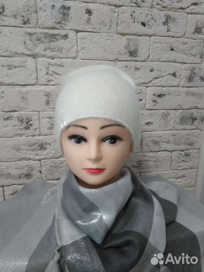 Шапочка бини из пуха норки