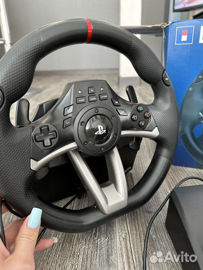 Гоночный Руль hori Racing Wheel Apex PS4 + PS3