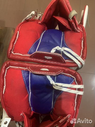 Вратарские щитки блин и ловушка Миклин детские