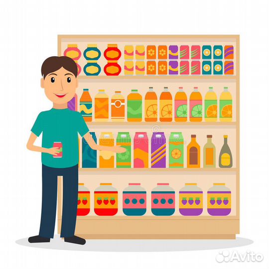 Работник торгового зала с еженедельными выплатами