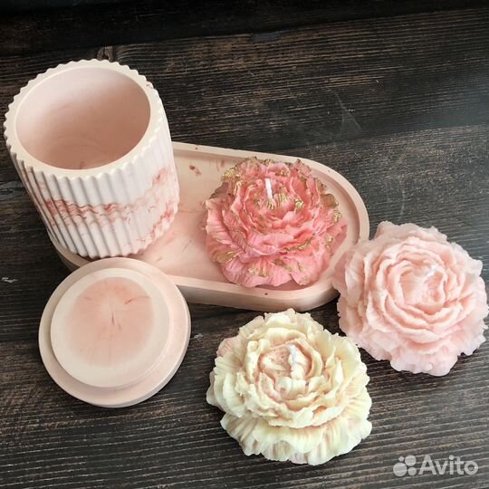 Свечи ручной работы в гипсе