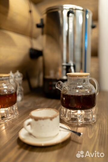 Баня на дровах с бассейном и чаном