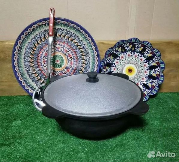 Казан чугунный узбекский г. Наманган 10 л. в Ялте