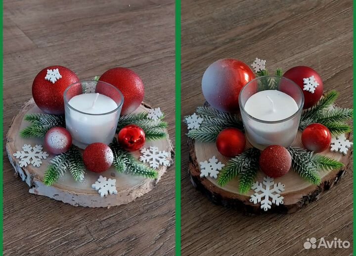 Деревянные ёлочки, Рождественские венки, магниты