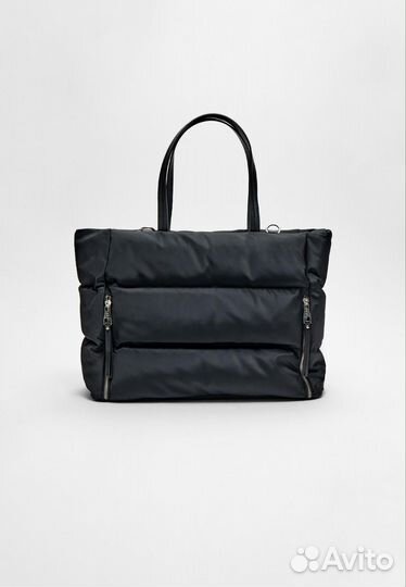 Сумка-шоппер Stradivarius черная новая с биркой