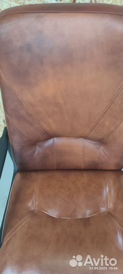 Офисное кожаное кресло, компьютерное