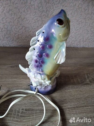 Светильник - ночник фарфоровая Рыбка перламутровая