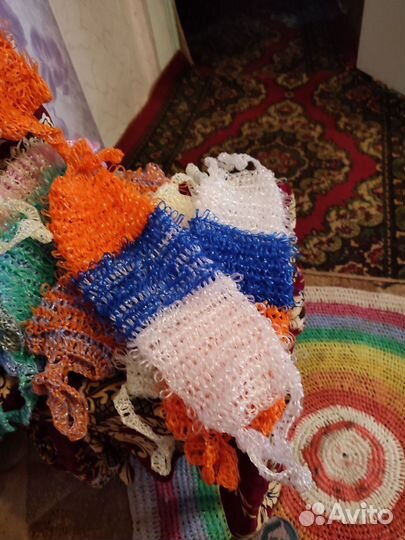 Мочалки ручной вязки
