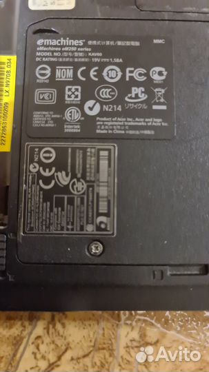 Нетбук Emachines em250