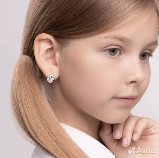 Серьги детские серебро