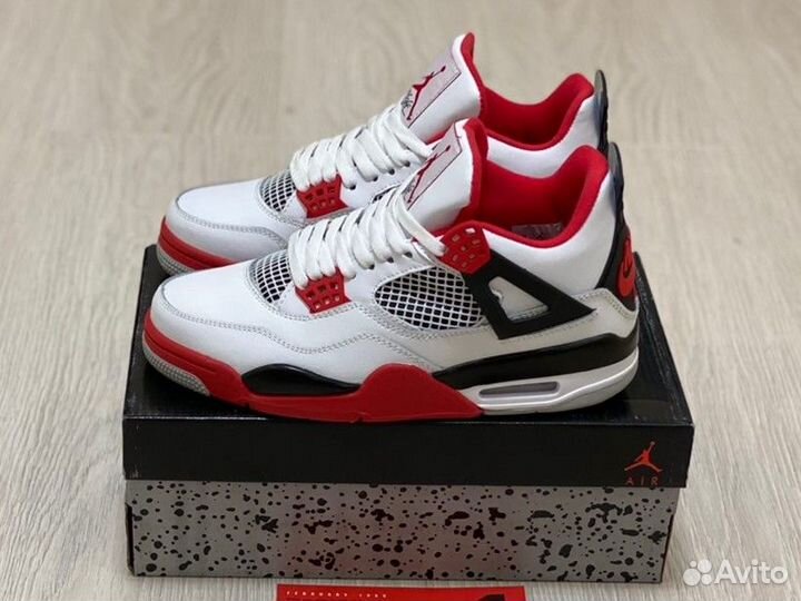 Кроссовки Air Jordan 4 Fire Red (36-45)