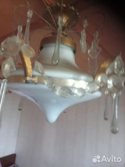 Хрустальная люстра СССР винтажная