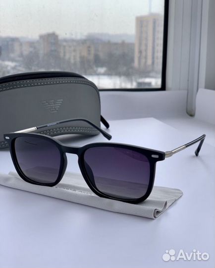 Очки emporio armani черные поляризационные