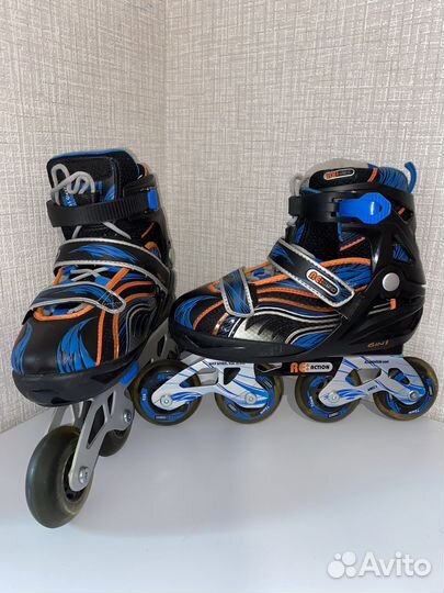 Роликовые коньки Reaction Turbo + комплект защиты