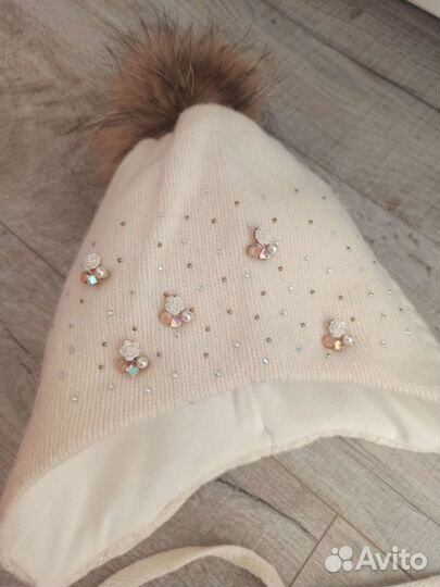 Шапка зимняя для девочки, 52 -54